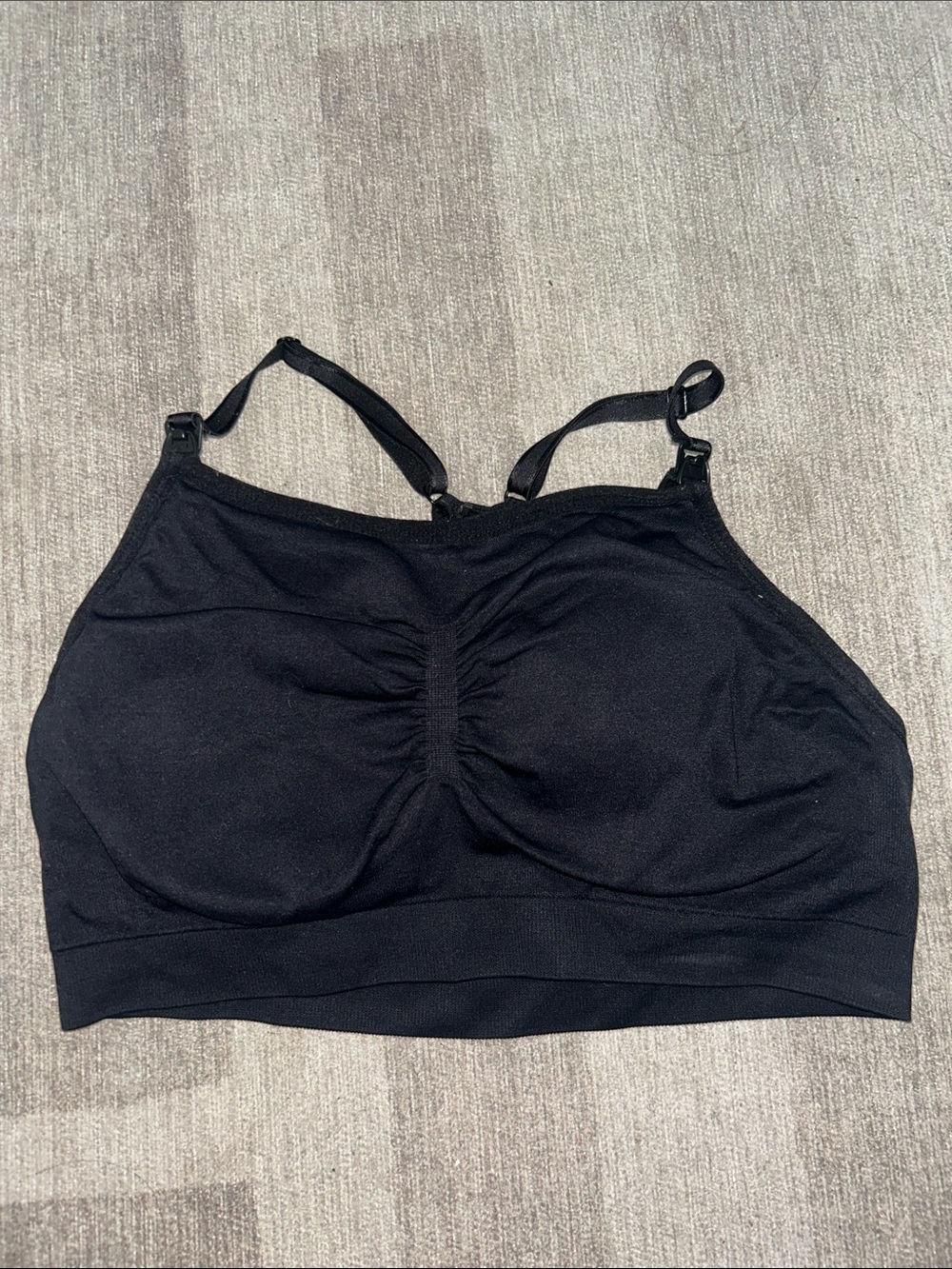 Black Nursing / Maternity Bra with Clip-Down Straps